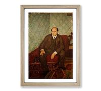 Big Box Art Richard Gerstl Arnold Schonberg Framed Wall Art Picture Print Ready to Hang, Oak A2 (62 x 45 cm)