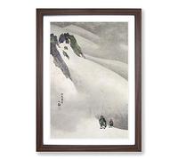 Big Box Art River Sky in The Evening by Yokoyama Taikan Framed Wall Art Picture Print Ready to Hang, Walnut A2 (62 x 45 cm)