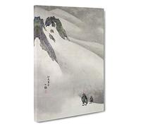 Big Box Art River Sky in The Evening by Yokoyama Taikan Painting Canvas Wall Art Framed Picture Print, 30 x 20 Inch (76 x 50 cm), White, Grey, Green