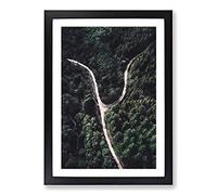 Big Box Art Road Through The Brecon Beacons Painting Framed Wall Art Picture Print Ready to Hang, Black A2 (62 x 45 cm)