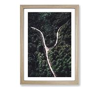 Big Box Art Road Through The Brecon Beacons Painting Framed Wall Art Picture Print Ready to Hang, Oak A2 (62 x 45 cm)