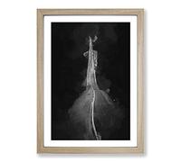 Big Box Art Road to Somewhere in Abstract Framed Wall Art Picture Print Ready to Hang, Oak A2 (62 x 45 cm)