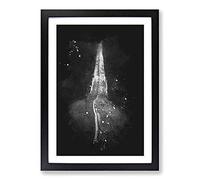 Big Box Art Road to Somewhere Paint Splash Framed Wall Art Picture Print Ready to Hang, Black A2 (62 x 45 cm)