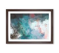 Big Box Art Roar for Love in Abstract Framed Wall Art Picture Print Ready to Hang, Walnut A2 (62 x 45 cm)