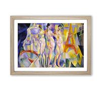 Big Box Art Robert Delaunay La Ville de Paris Framed Wall Art Picture Print Ready to Hang, Oak A2 (62 x 45 cm)