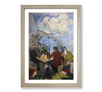 Big Box Art Roger de la Fresnaye Conquest of The Air Framed Wall Art Picture Print Ready to Hang, Oak A2 (62 x 45 cm)
