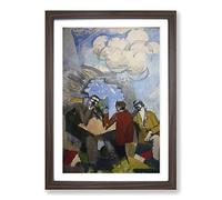 Big Box Art Roger de la Fresnaye Conquest of The Air Framed Wall Art Picture Print Ready to Hang, Walnut A2 (62 x 45 cm)
