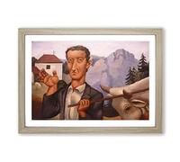 Big Box Art Roger de la Fresnaye The Bouvier Framed Wall Art Picture Print Ready to Hang, Oak A2 (62 x 45 cm)