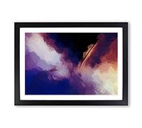 Big Box Art Roll of The World in Abstract Framed Wall Art Picture Print Ready to Hang, Black A2 (62 x 45 cm)