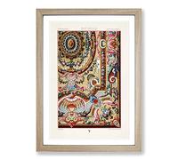 Big Box Art Romantic 18th Century Pattern by Albert Racinet Framed Wall Art Picture Print Ready to Hang, Oak A2 (62 x 45 cm)