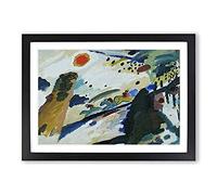 Big Box Art Romantic Landscape by Wassily Kandinsky Framed Wall Art Picture Print Ready to Hang, Black A2 (62 x 45 cm)