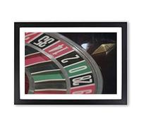 Big Box Art Roulette Table Casino (1) Framed Wall Art Picture Print Ready to Hang, Black A2 (62 x 45 cm)
