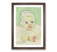 Big Box Art Roulins Baby by Vincent Van Gogh Framed Wall Art Picture Print Ready to Hang, Walnut A2 (62 x 45 cm)