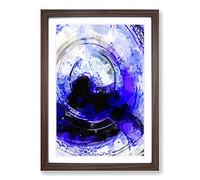 Big Box Art Ruling The World in Abstract Framed Wall Art Picture Print Ready to Hang, Walnut A2 (62 x 45 cm)