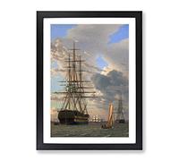 Big Box Art Russian Ship Of The Line Framed Print A2 Black