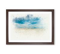 Big Box Art Salar de Uyuni Salt Flat in Bolivia in Abstract Framed Wall Art Picture Print Ready to Hang, Walnut A2 (62 x 45 cm)