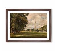 Big Box Art Salisbury Cathedral Vol.3 by John Constable Framed Wall Art Picture Print Ready to Hang, Walnut A2 (62 x 45 cm)