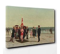 Big Box Art Samuel S. Carr Performers on The Beach Canvas Wall Art Print Ready to Hang Picture, 30 x 20 Inch (76 x 50 cm), Multi-Coloured
