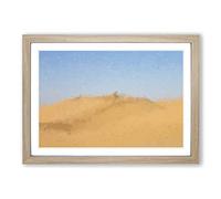 Big Box Art Sand Dunes in Southern California in Abstract Framed Wall Art Picture Print Ready to Hang, Oak A2 (62 x 45 cm)
