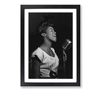 Big Box Art Sarah Vaughan Framed Wall Art Picture Print Ready to Hang, Black A2 (62 x 45 cm)