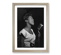 Big Box Art Sarah Vaughan Framed Wall Art Picture Print Ready to Hang, Oak A2 (62 x 45 cm)