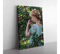 Big Box Art Scent of The Apple by Charles Curran Canvas Wall Art Print Ready to Hang Picture, 76 x 50 cm (30 x 20 Inch), Green, Grey, Brown