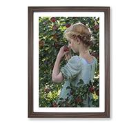 Big Box Art Scent of The Apple by Charles Curran Framed Wall Art Picture Print Ready to Hang, Walnut A2 (62 x 45 cm)