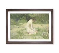 Big Box Art Sea-Pinks by Henry Scott Tuke Framed Wall Art Picture Print Ready to Hang, Walnut A2 (62 x 45 cm)
