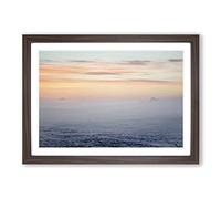 Big Box Art Seascape View Out to The Open Sea (8) Framed Wall Art Picture Print Ready to Hang, Walnut A2 (62 x 45 cm)