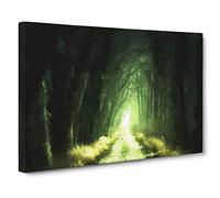 Big Box Art Secret Forest Canvas Wall Art Framed Picture Print, 30 x 20 Inch (76 x 50 cm), Black, Olive, Green, Olive, Green, Olive, Green