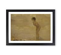Big Box Art September Morn by Paul Chabas Framed Wall Art Picture Print Ready to Hang, Black A2 (62 x 45 cm)