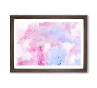 Big Box Art Set Me Free in Abstract Framed Wall Art Picture Print Ready to Hang, Walnut A2 (62 x 45 cm)