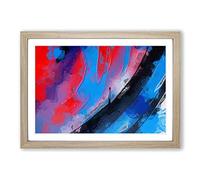 Big Box Art Shadow Words in Abstract Framed Wall Art Picture Print Ready to Hang, Oak A2 (62 x 45 cm)