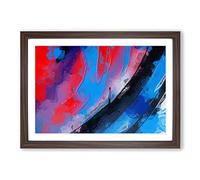 Big Box Art Shadow Words in Abstract Framed Wall Art Picture Print Ready to Hang, Walnut A2 (62 x 45 cm)