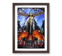 Big Box Art Shuttle Space Framed Wall Art Picture Print Ready to Hang, Walnut A2 (62 x 45 cm)