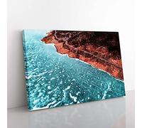 Big Box Art Silverthorne The Coast of Colorado Canvas Wall Art Print Ready to Hang Picture, 76 x 50 cm (30 x 20 Inch), Turquoise, Blue, Brown, Red