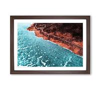 Big Box Art Silverthorne The Coast of Colorado Framed Wall Art Picture Print Ready to Hang, Walnut A2 (62 x 45 cm)