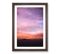Big Box Art Sky Above The Mountain in Abstract Framed Wall Art Picture Print Ready to Hang, Walnut A2 (62 x 45 cm)