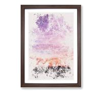 Big Box Art Sky Above The Mountain Watercolour Framed Wall Art Picture Print Ready to Hang, Walnut A2 (62 x 45 cm)