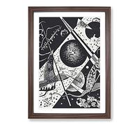 Big Box Art Small Worlds Vi by Wassily Kandinsky Framed Wall Art Picture Print Ready to Hang, Walnut A2 (62 x 45 cm)