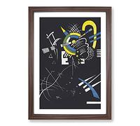 Big Box Art Small Worlds VII by Wassily Kandinsky Framed Wall Art Picture Print Ready to Hang, Walnut A2 (62 x 45 cm)