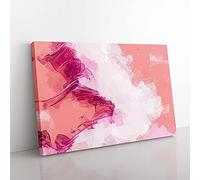 Big Box Art Song of Tomorrow in Abstract Canvas Wall Art Print Ready to Hang Picture, 76 x 50 cm (30 x 20 Inch), Pink, Lavender, Pink