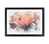Big Box Art Spiders Web Watercolour Framed Wall Art Picture Print Ready to Hang, Black A2 (62 x 45 cm)