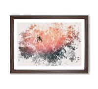 Big Box Art Spiders Web Watercolour Framed Wall Art Picture Print Ready to Hang, Walnut A2 (62 x 45 cm)