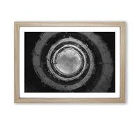 Big Box Art Spiral to The Sky in Abstract Framed Wall Art Picture Print Ready to Hang, Oak A2 (62 x 45 cm)