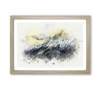 Big Box Art Spiti Valley in The Mountains in Abstract Framed Wall Art Picture Print Ready to Hang, Oak A2 (62 x 45 cm)