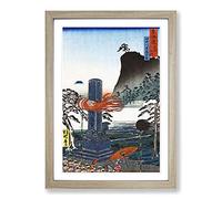Big Box Art Spots at Urashima by Kawanabe Kyosai Framed Wall Art Picture Print Ready to Hang, Oak A2 (62 x 45 cm)