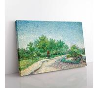 Big Box Art Square Saint-Pierre by Vincent Van Gogh Canvas Wall Art Print Ready to Hang Picture, 76 x 50 cm (30 x 20 Inch), Teal, Grey, Green