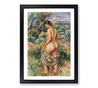 Big Box Art Standing Bather by Pierre-Auguste Renoir Framed Wall Art Picture Print Ready to Hang, Black A2 (62 x 45 cm)