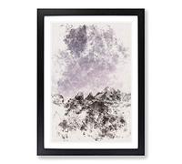 Big Box Art Stars Over The Dolomites in Italy Watercolour Framed Wall Art Picture Print Ready to Hang, Black A2 (62 x 45 cm)